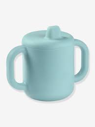 Béaba Tasse d'apprentissage en silicone Blue 8 mois + 170 ml