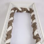 Tour De Lit Tressé - Beige Corail Blanc  marron 3 MÈTRES
