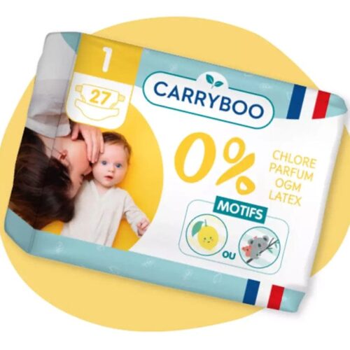 Carryboo Couches Écologiques Taille 1 (2-5kg) 27 unités