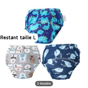 3 Couche d'apprentissage lavables taille L ours