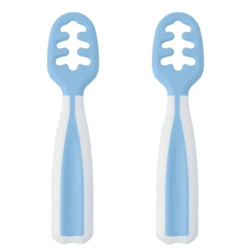 KIOKIDS 2 PRÉ-CUILLÈRES BLEU POUR BÉBÉ 4M+