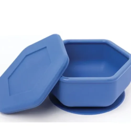 Tiny Twinkle Bol en silicone avec ventouse et couvercle Mint 6+