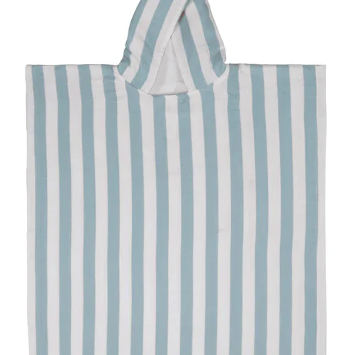 Larisa and Pumpkin PONCHO PISCINEPLAGE RAYE BLEU 2-5ans