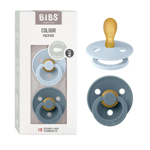 BIBS 2 Tétines symétriques - Baby BluePetrol 6 à 18 m