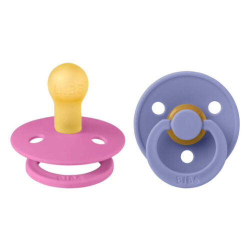 BIBS Colour 2 Pack Rond - Bubblegum/Peri 0-6 mois