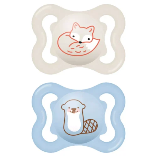 MAM Mini Air 0-6 mois, lot de 2 sucettes renard