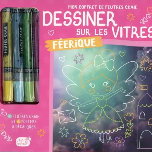 MON COFFRET DE FEUTRES CRAIE - DESSINER SUR LES VITRES FÉERIQUES