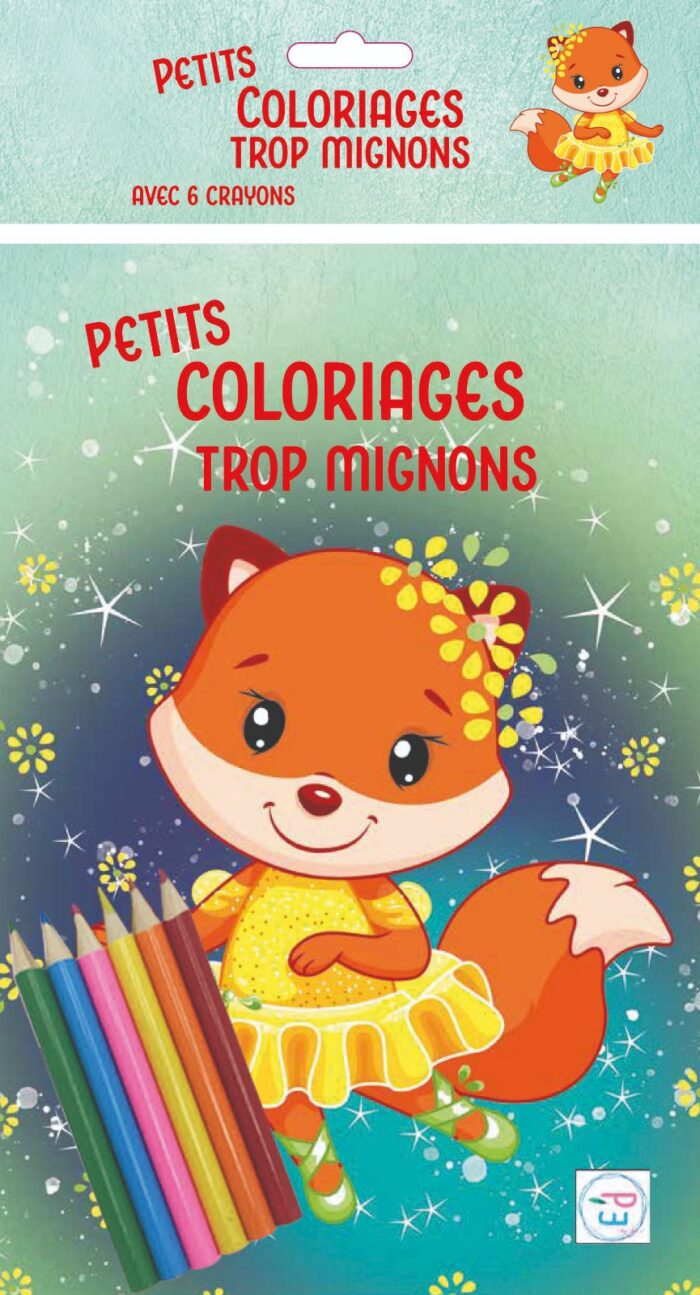 Petits Coloriages trop Mignons + Crayons de couleurs écureuil