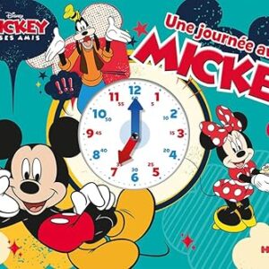 Disney Mickey et ses amis - Une journée avec Mickey - Livre horloge tout-carton - Dès 3 ans