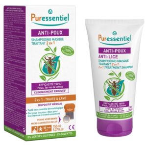 PURESSENTIEL SHAMPOING MASQUE 2 EN 1 ANTI POUX 150 ML + 18mois